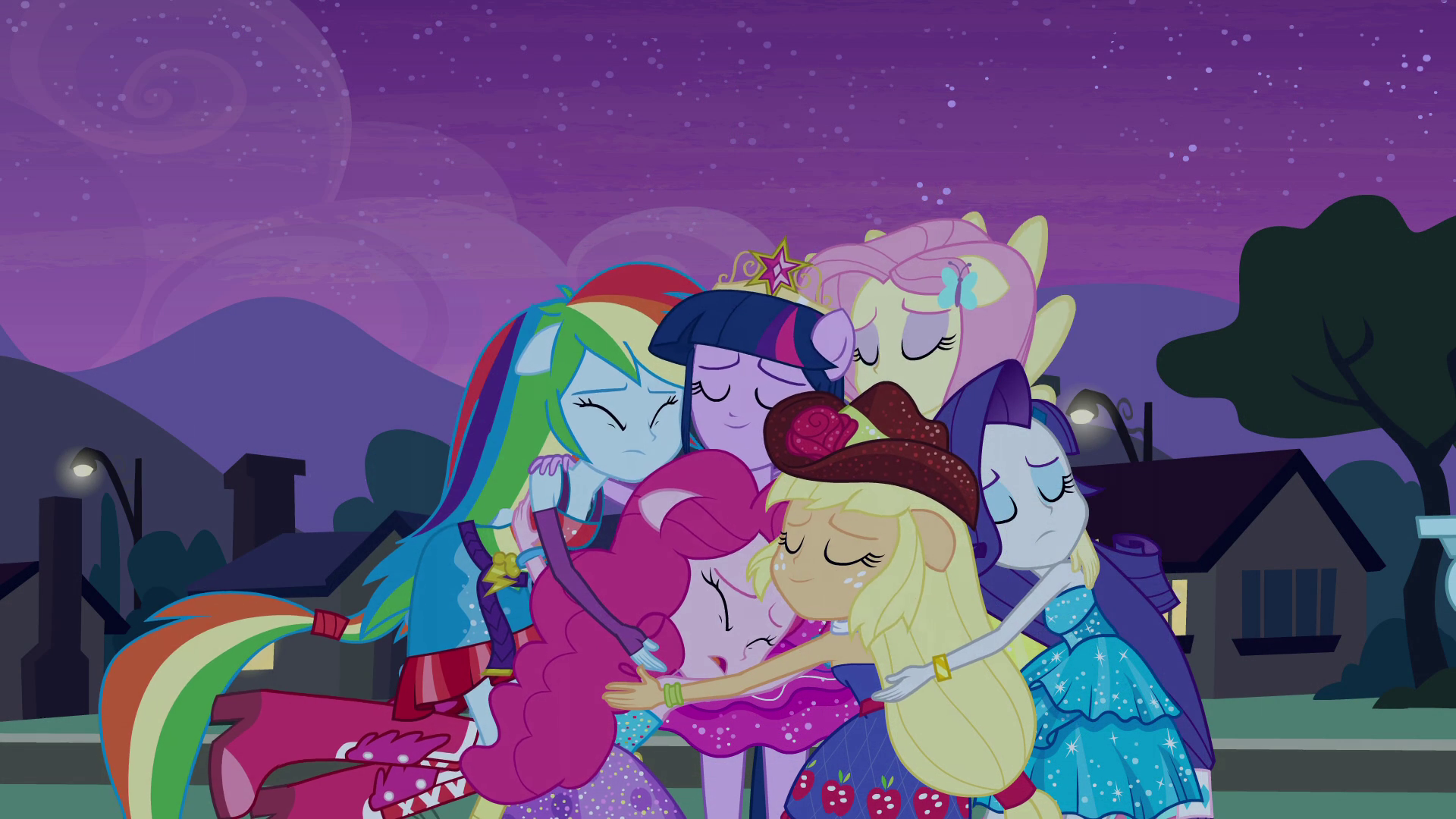 Twilight And Friends Group Hug Eg.png - Hugs, Transparent background PNG HD thumbnail