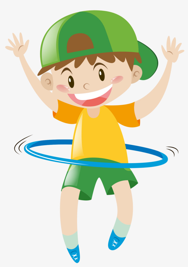 Hand Painted Hula Hoop Boy Wearing A Hat, Cartoon Characters, Cartoon Children, - Hula Boy, Transparent background PNG HD thumbnail