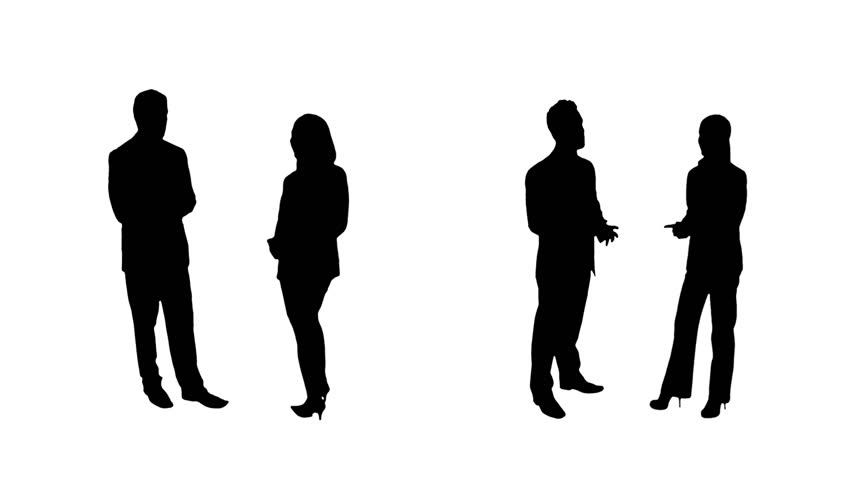 Business Silhouettes. 4 In 1. Couples. People Talking. More Options In My Portfolio. Stock Footage Video 11739947 | Shutterstock - Human Figure, Transparent background PNG HD thumbnail