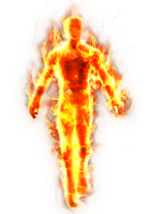 The Human Torch In Marvel Heroes - Human Torch, Transparent background PNG HD thumbnail