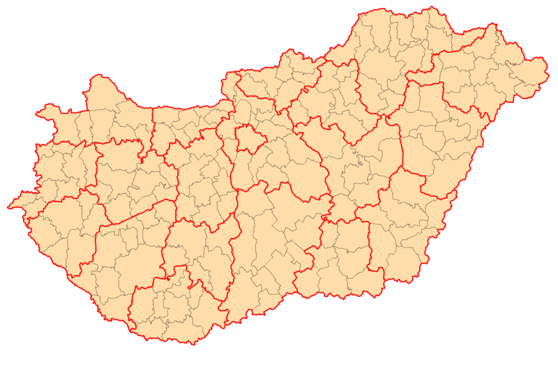 File:districts Of Hungary.png - Hungary, Transparent background PNG HD thumbnail
