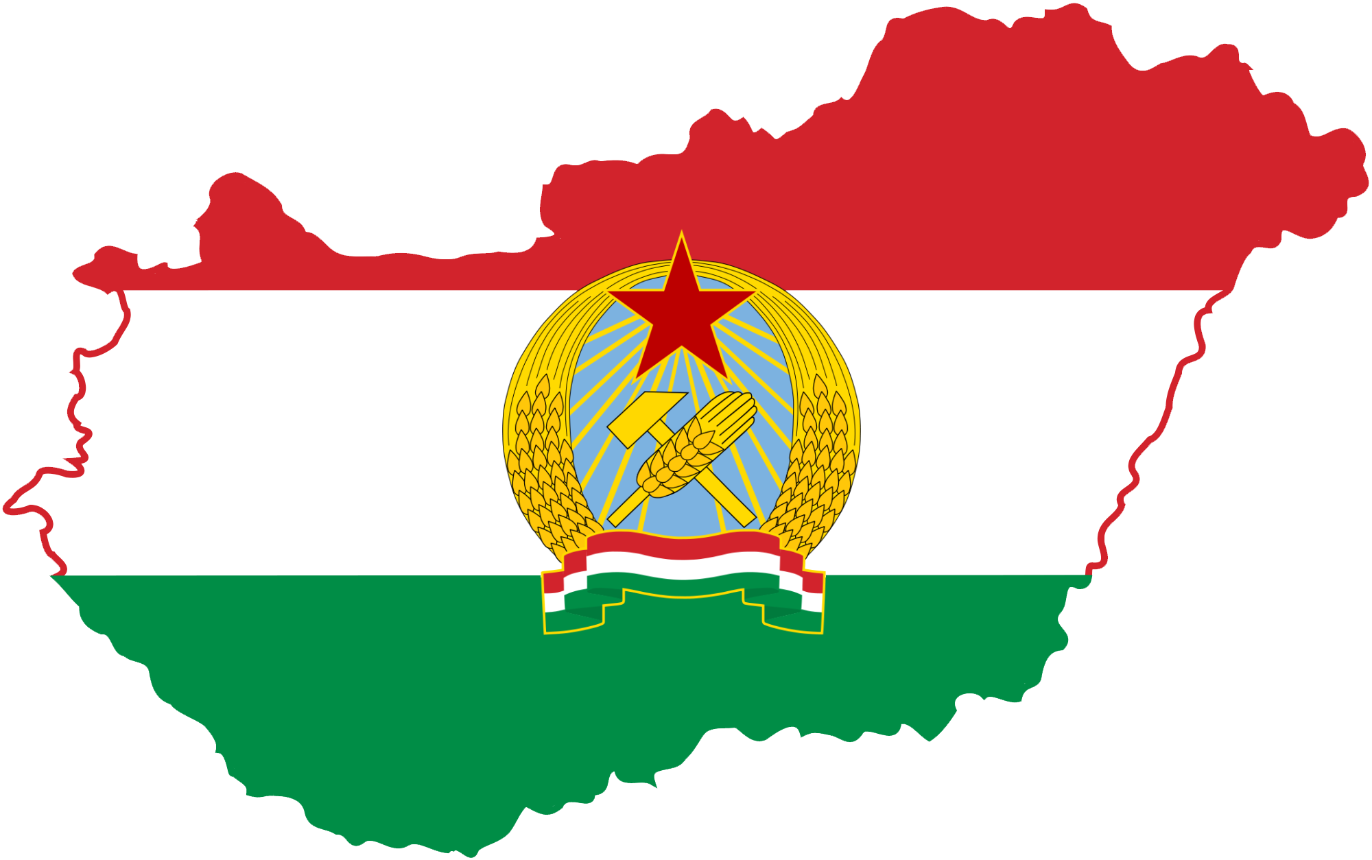 File:flag Map Of Peopleu0027S Republic Of Hungary.png - Hungary, Transparent background PNG HD thumbnail