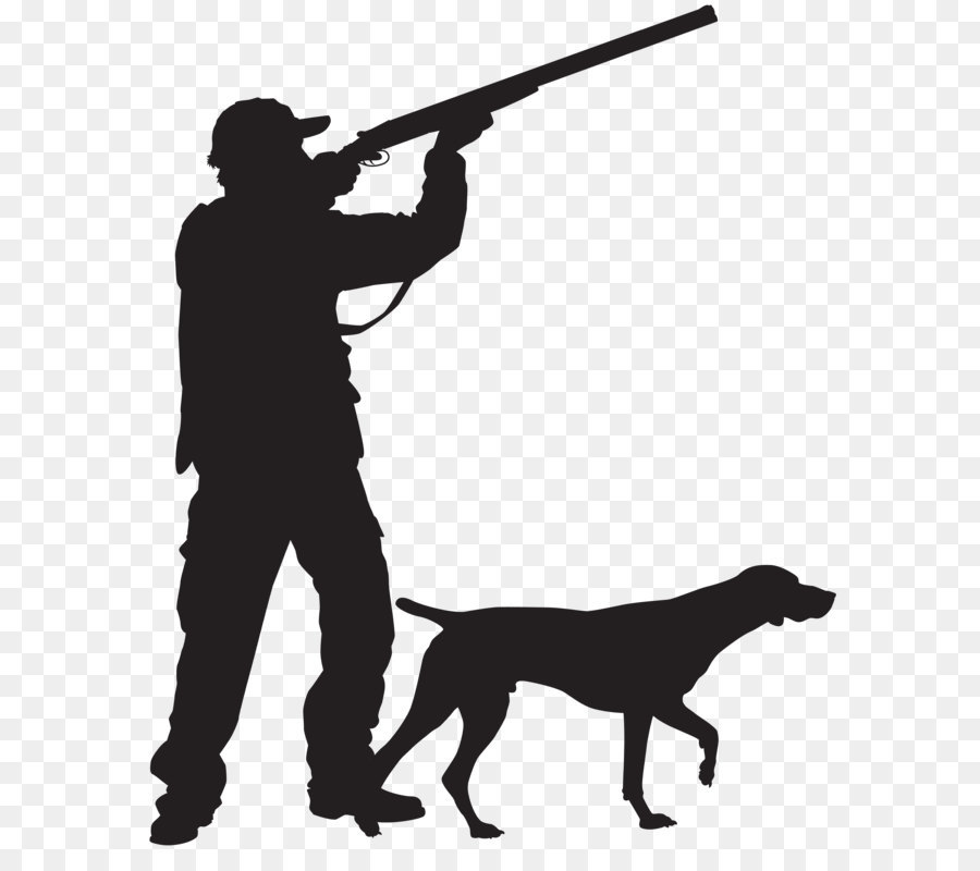 Hunting Dog Silhouette Hunting Dog Clip Art   Hunter With Dog Silhouette Png Clip Art Image - Hunting Dog, Transparent background PNG HD thumbnail