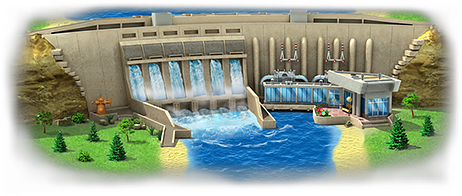 Hydro Power Plant Artwork - Hydroelectricity, Transparent background PNG HD thumbnail
