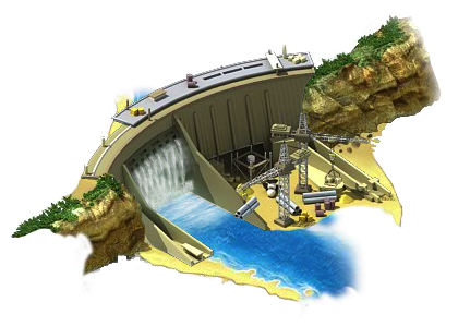 Hydro Power Plant L2.png - Hydroelectricity, Transparent background PNG HD thumbnail