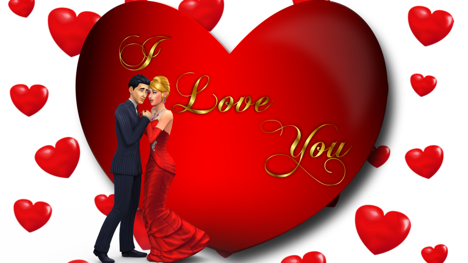 I Love You Loving Couple Red Heart Desktop Hd Wallpaper For Mobile Phones Tablet And Pc 3840×2400 - I Love U, Transparent background PNG HD thumbnail