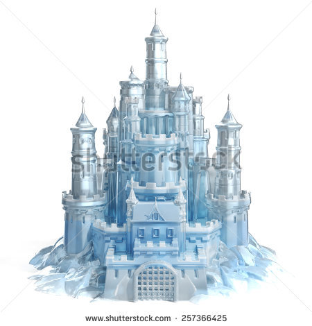Ice Castle 3D Illustration - Ice Castle, Transparent background PNG HD thumbnail