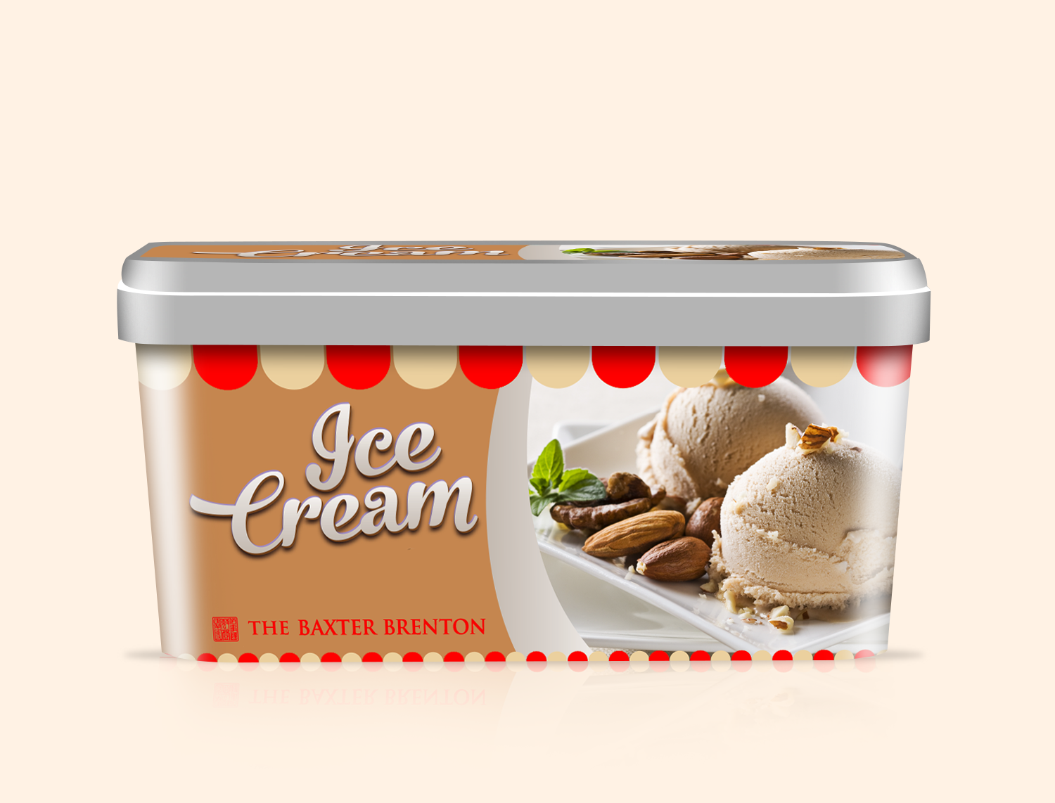 Free Ice Cream Tub Packaging Mockup Psd Post - Ice Cream Tub, Transparent background PNG HD thumbnail