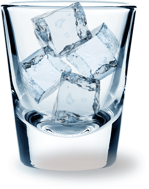 Fuzzyu0027S Vodka 100 Times Filtered - Ice Cubes In Glass, Transparent background PNG HD thumbnail