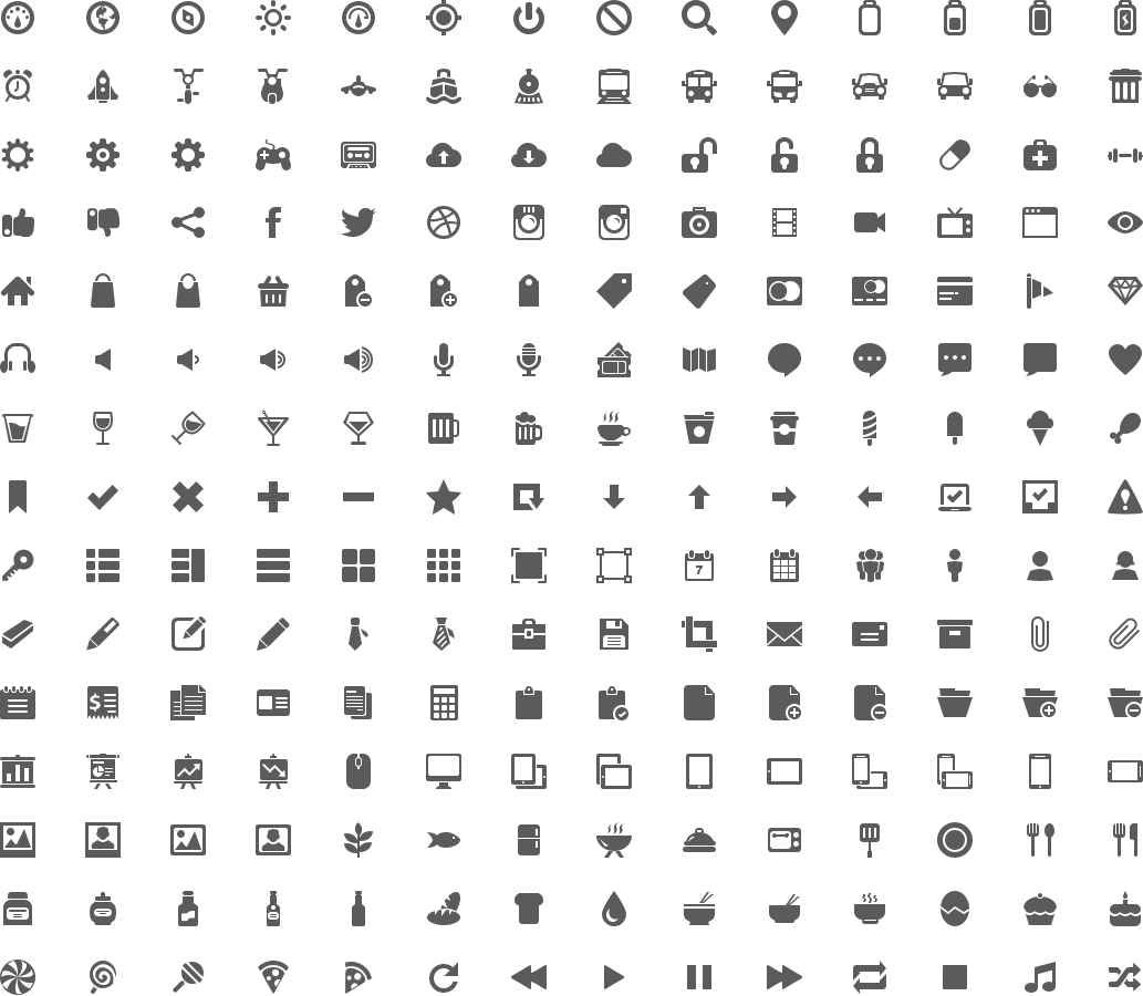 iOS7 Vector Icons 100 icons P