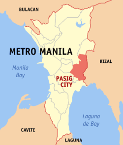 Map Of Metro Manila Showing The Location Of Pasig - Ilog Pasig, Transparent background PNG HD thumbnail