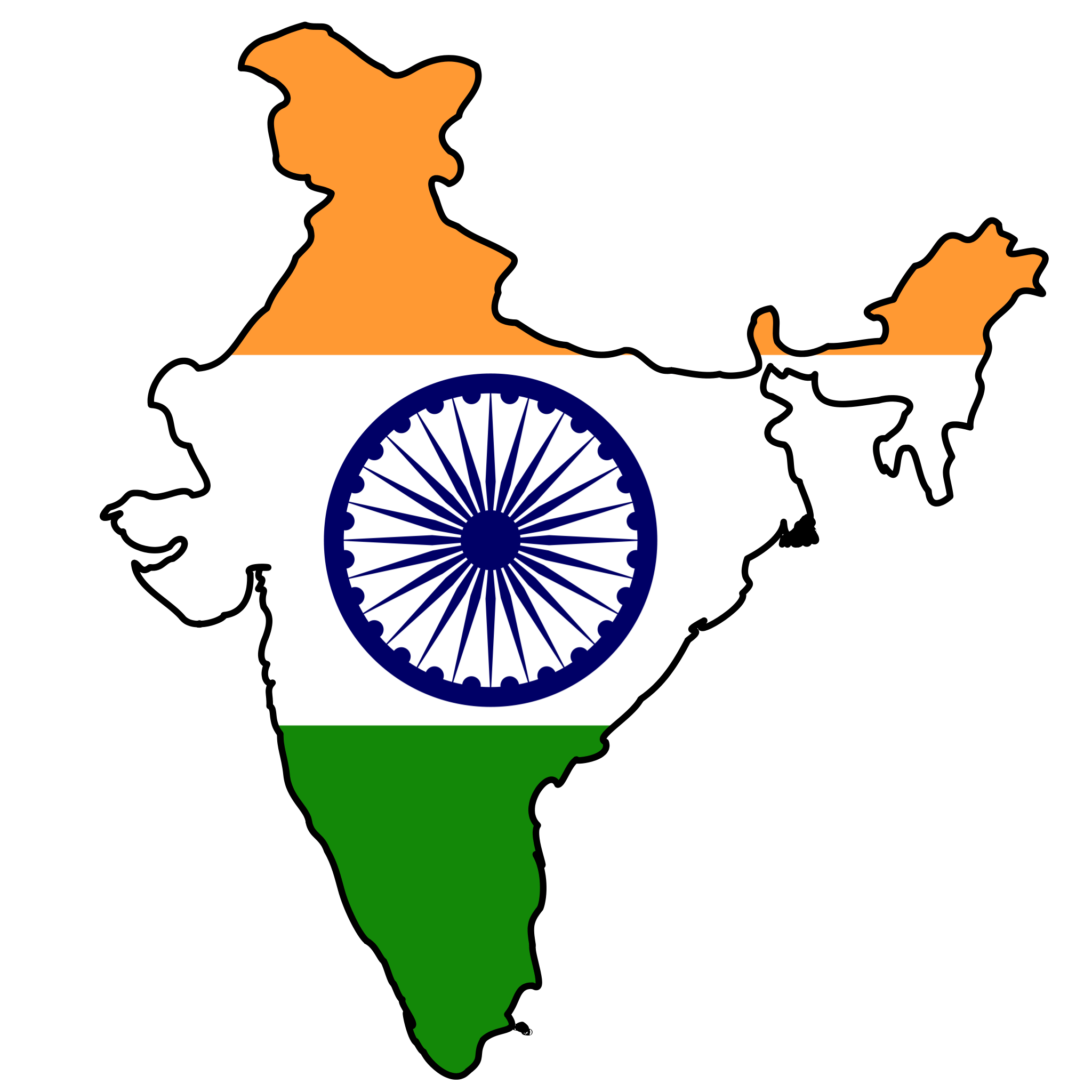 Click On The India Flag Map Hdpng.com  - India, Transparent background PNG HD thumbnail