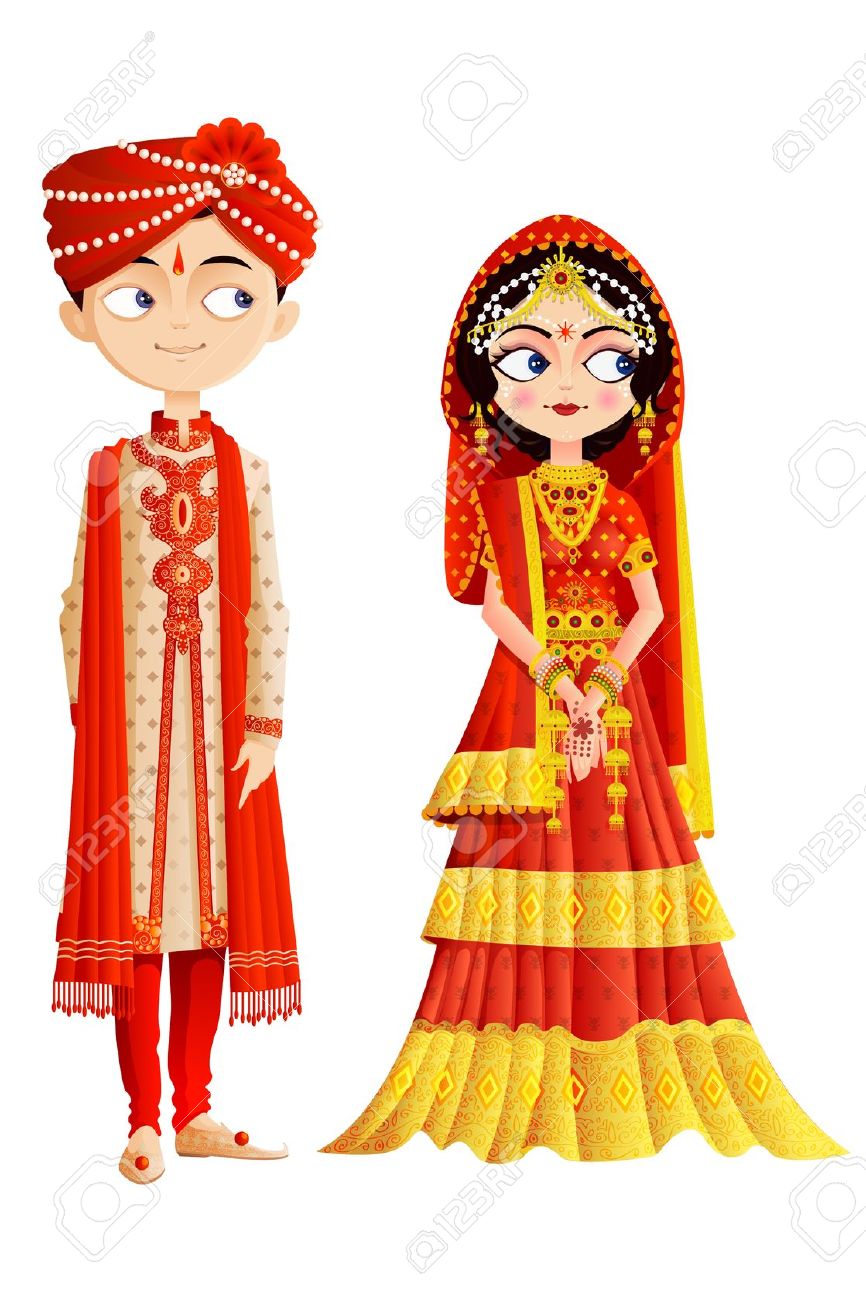 Pin K.o.p.e.l. Clipart Indian Wedding #3 - Indian Wedding Vector, Transparent background PNG HD thumbnail