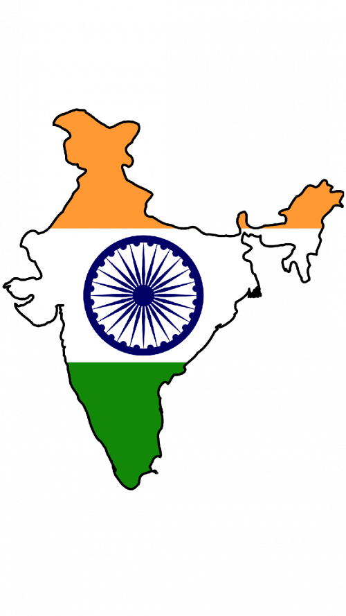 File To Download Of India Flag For Mobile Phone Wallpaper 4 Of 17   Indian Map - Indiana, Transparent background PNG HD thumbnail