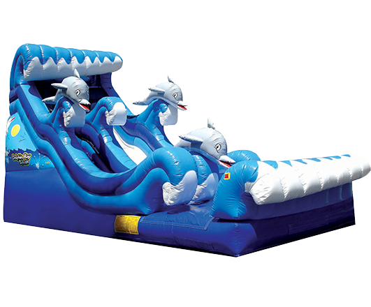 19U0027 Dolphin Bay Splash Water Slide   $299 - Inflatable Water Slide, Transparent background PNG HD thumbnail