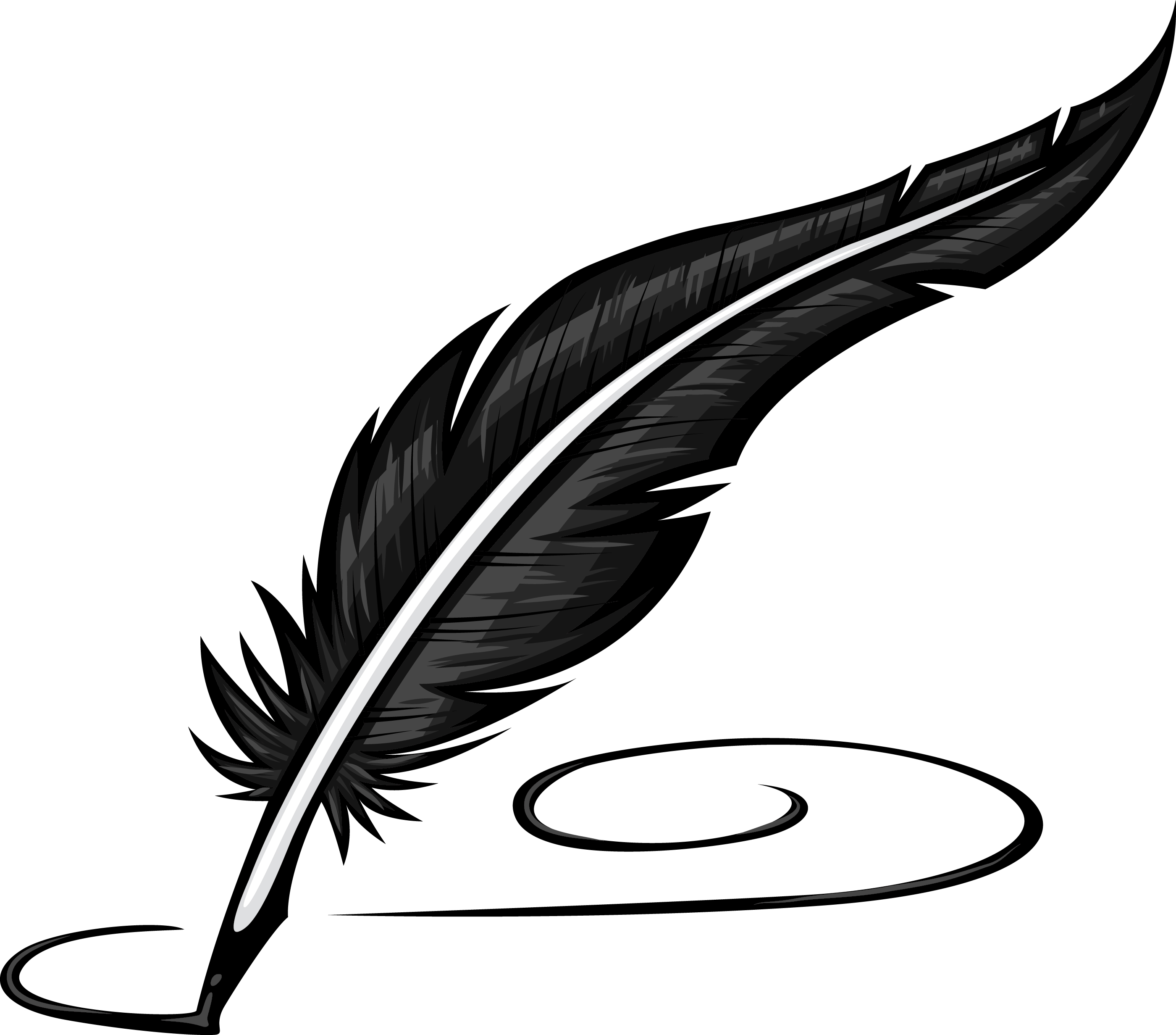 Quill Clipart Composition Writing - Ink Bottle And Feather, Transparent background PNG HD thumbnail
