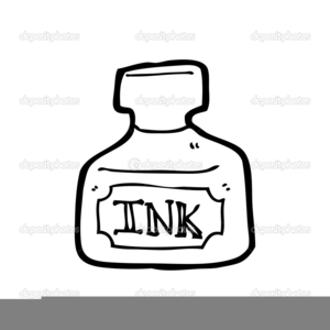 Ink Pot Clipart Black And White Image - Ink Pot Black And White, Transparent background PNG HD thumbnail