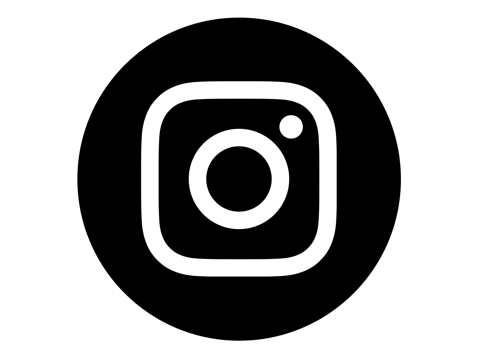 Instagram Icon White On Black Circle - Instagram Eps, Transparent background PNG HD thumbnail