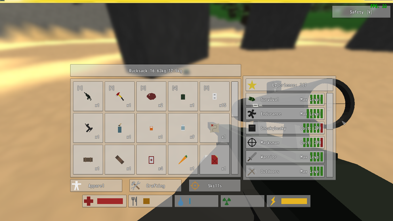 Unturned Kredoryu0027S Characteru0027S Skills And Inventory.png - Inventory, Transparent background PNG HD thumbnail
