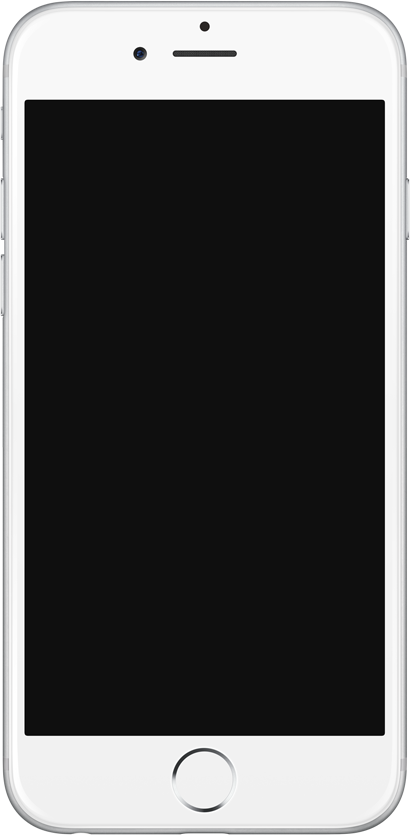 File:iphone6 Silver Frontface.png - Iphone Black And White, Transparent background PNG HD thumbnail