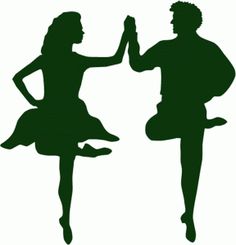 Silhouette Design Store   View Design #55540: Irish Step Dancing Couple - Irish Dancer, Transparent background PNG HD thumbnail