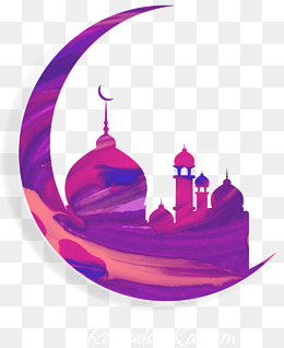 Vector Painted Purple Moon And Islam Mosque, Vector, Hand Painted, Moon Png And - Islam, Transparent background PNG HD thumbnail