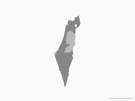 Free Vector Map Of Israel U0026 Palestinian Territories   Single Color - Israel Map, Transparent background PNG HD thumbnail