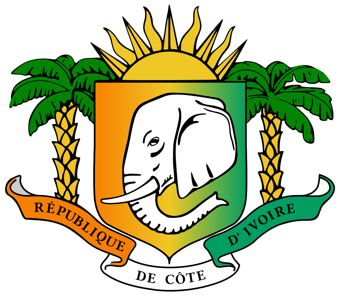 File:coat Of Arms Of Ivory Coast (1997 2001).svg - Ivory Coast, Transparent background PNG HD thumbnail