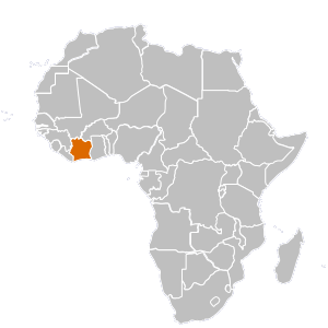Ivory Coast (Côte Du0027Ivoire) Map - Ivory Coast, Transparent background PNG HD thumbnail