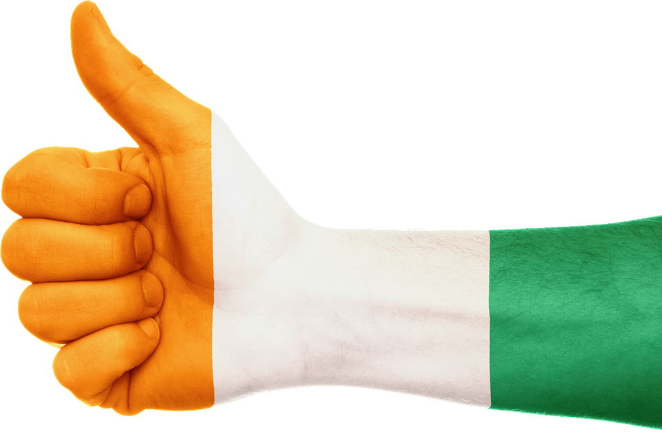 Ivory Coast Flag Hand Africa Country Patriotism - Ivory Coast, Transparent background PNG HD thumbnail