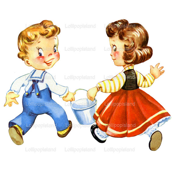 Instant Download Jack And Jill Digital Image By Lollipopisland, $3 Clipart - Jack And Jill, Transparent background PNG HD thumbnail