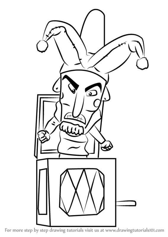 Jack In The Box PNG Black And White - How To Draw Jack In Th