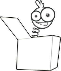 Jack In The Box Outline Clip Art, Jack In The Box PNG Black And White - Free PNG