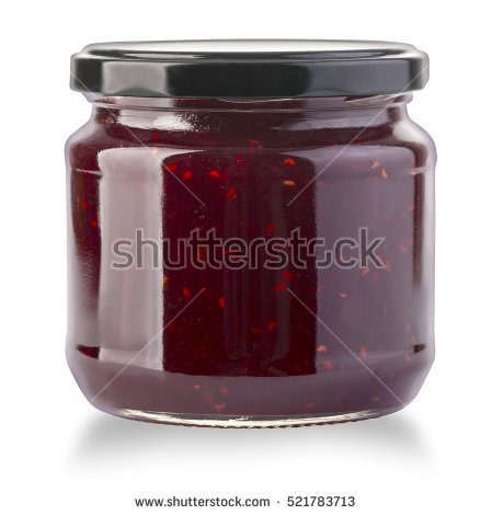 Strawberry Jam Jar Isolated On White Background With Clipping Path - Jam Jar, Transparent background PNG HD thumbnail