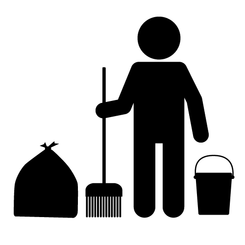 Janitor Clipart - Janitor Black And White, Transparent background PNG HD thumbnail