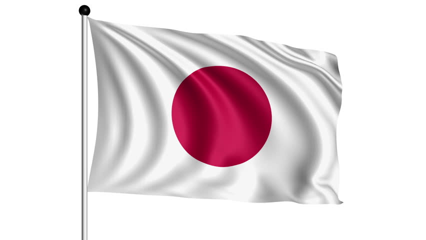 Flag Of Japan With Fabric Structure   Looping; Alpha Channel Included Stock Footage Video 6773800 | Shutterstock - Japan Flag, Transparent background PNG HD thumbnail