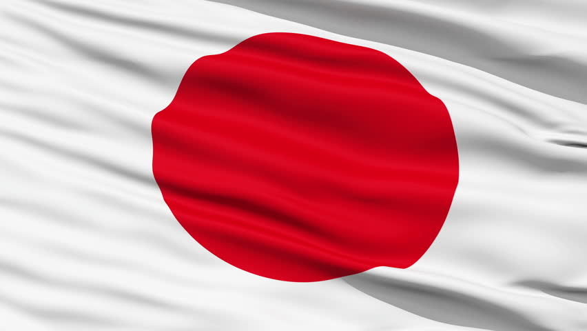 Realistic 3D Seamless Looping Japan Flag Waving In The Wind. Stock Footage Video 1453933 | Shutterstock - Japan Flag, Transparent background PNG HD thumbnail