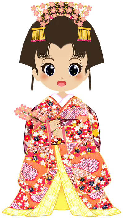 Kimono, Cherry Blossoms, Girls, Japan, Kyoto, Dancer - Japanese Kimono, Transparent background PNG HD thumbnail