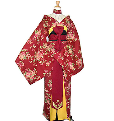 Japanese Kimono Png - Rosa Chinensis Red Uniform Cloth Japanese Kimono Womenu0027S Costume(China), Transparent background PNG HD thumbnail