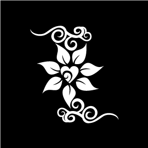 Graphic Design Of Flower Clipart   White Jasmine With Love Core With Black Background - Jasmine Black And White, Transparent background PNG HD thumbnail