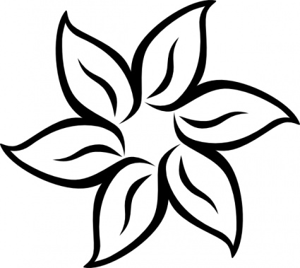 Jasmine Flower Clip Art Black And White - Jasmine Black And White, Transparent background PNG HD thumbnail
