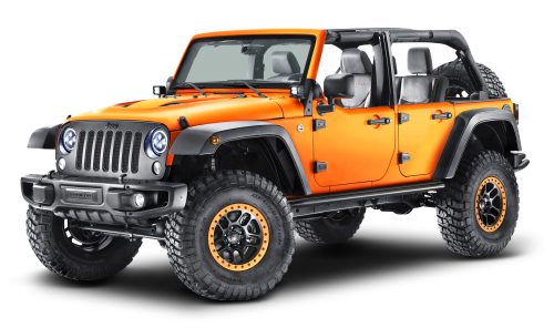 Orange Jeep Wrangler Car Png Image - Jeep, Transparent background PNG HD thumbnail