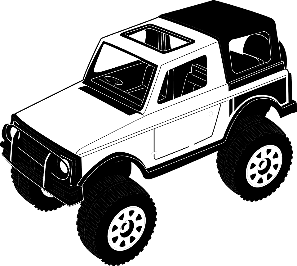 Jeep - Jeep Black And White, Transparent background PNG HD thumbnail