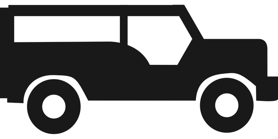 Jeep, Silhouette, Symbol, Black, Icon, Automobile - Jeep Black And White, Transparent background PNG HD thumbnail