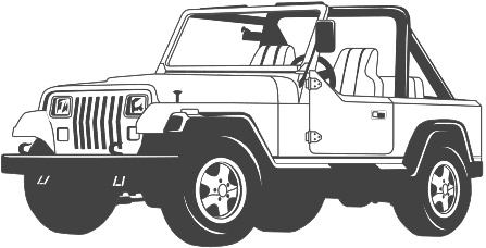 Pin Black U0026 White Clipart Jeep #5 - Jeep Black And White, Transparent background PNG HD thumbnail