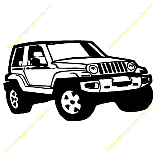 Pin Black U0026 White Clipart Jeep #6 - Jeep Black And White, Transparent background PNG HD thumbnail