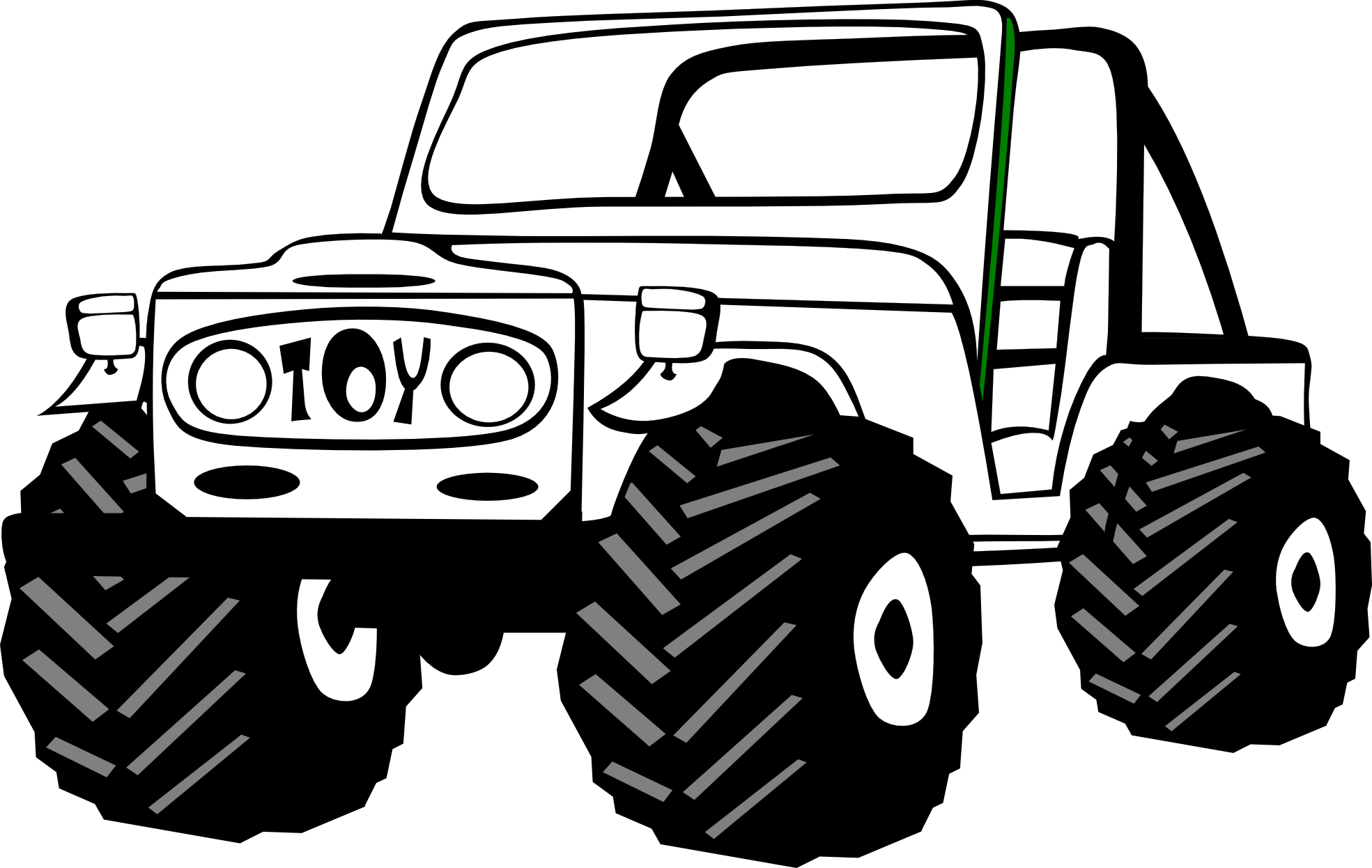 . Hdpng.com Toyota Land Cruiser Black White Art 1969Px.png 264(K) - Jeep Black And White, Transparent background PNG HD thumbnail