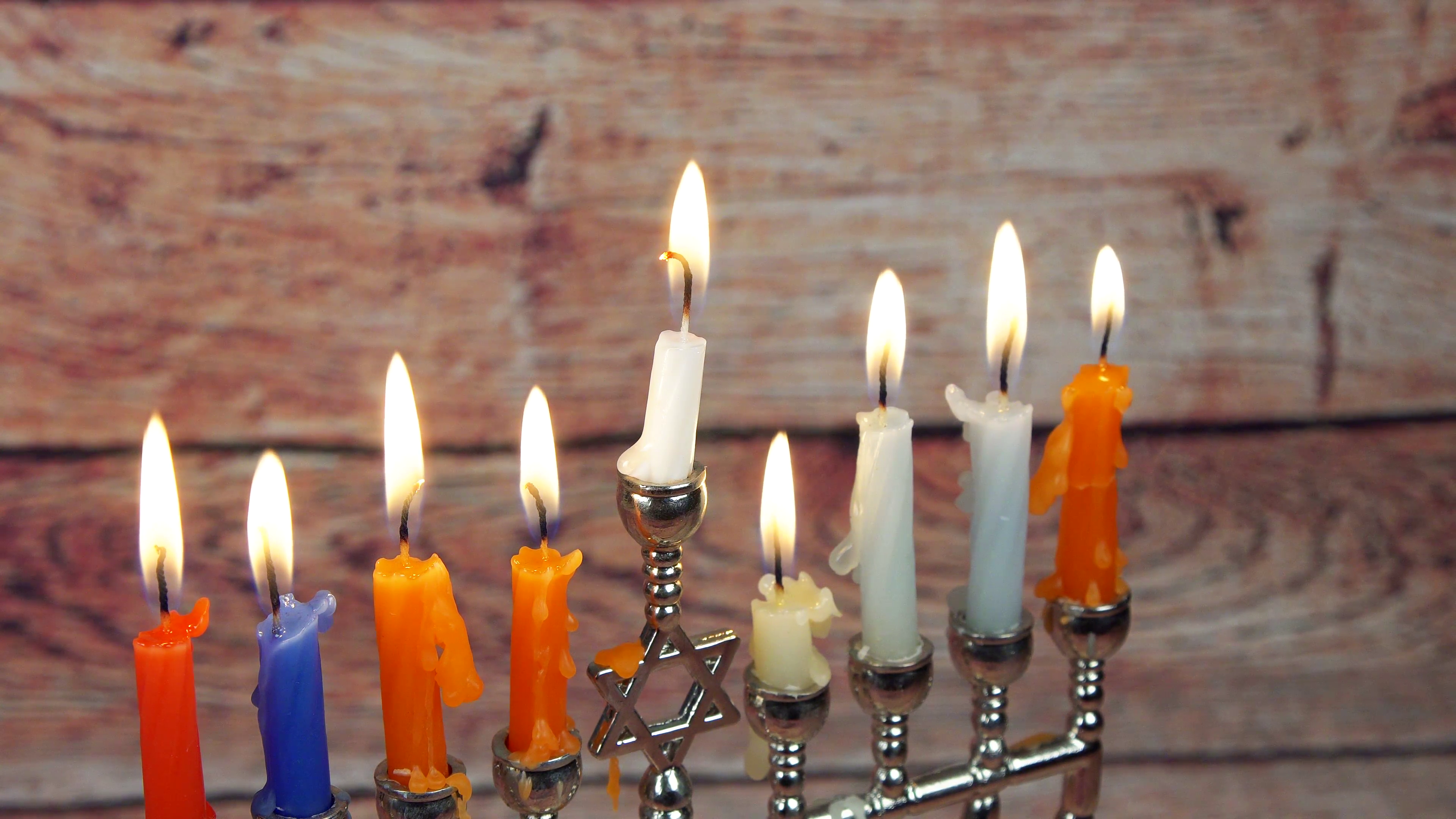 Hanukah Candles Celebrating The Jewish Holiday Hanukkah Celebration Stock Video Footage   Videoblocks - Jewish Holiday, Transparent background PNG HD thumbnail