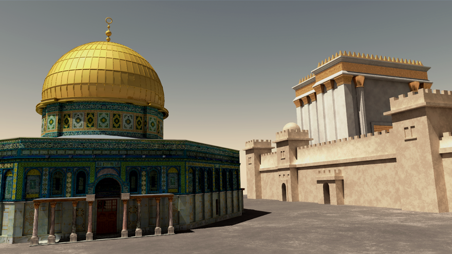An Artist Impression Of The Al Aqsa Mosque And The Temple - Jewish Temple, Transparent background PNG HD thumbnail