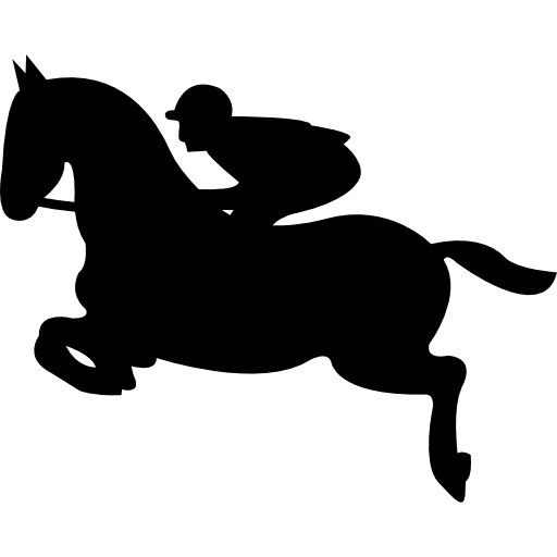 Jumping Horse With Jockey Free Icon - Jockey, Transparent background PNG HD thumbnail